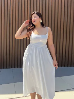 Pointed Waistline Dress