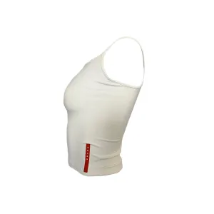 Prada White Logo Tank Top