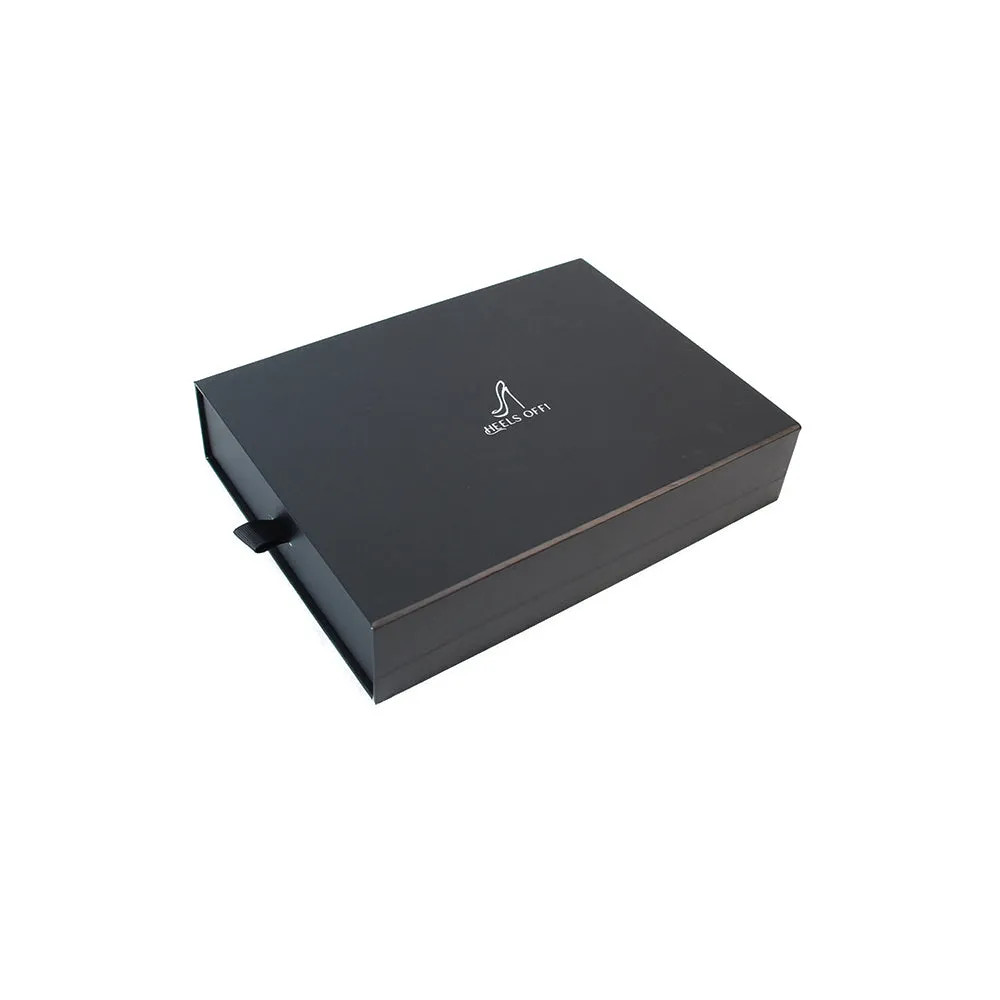 PRE-ORDER Foldable Flats Party Box | 20 Pairs of Velvet Ballet Pink Flats in a Black Display Box