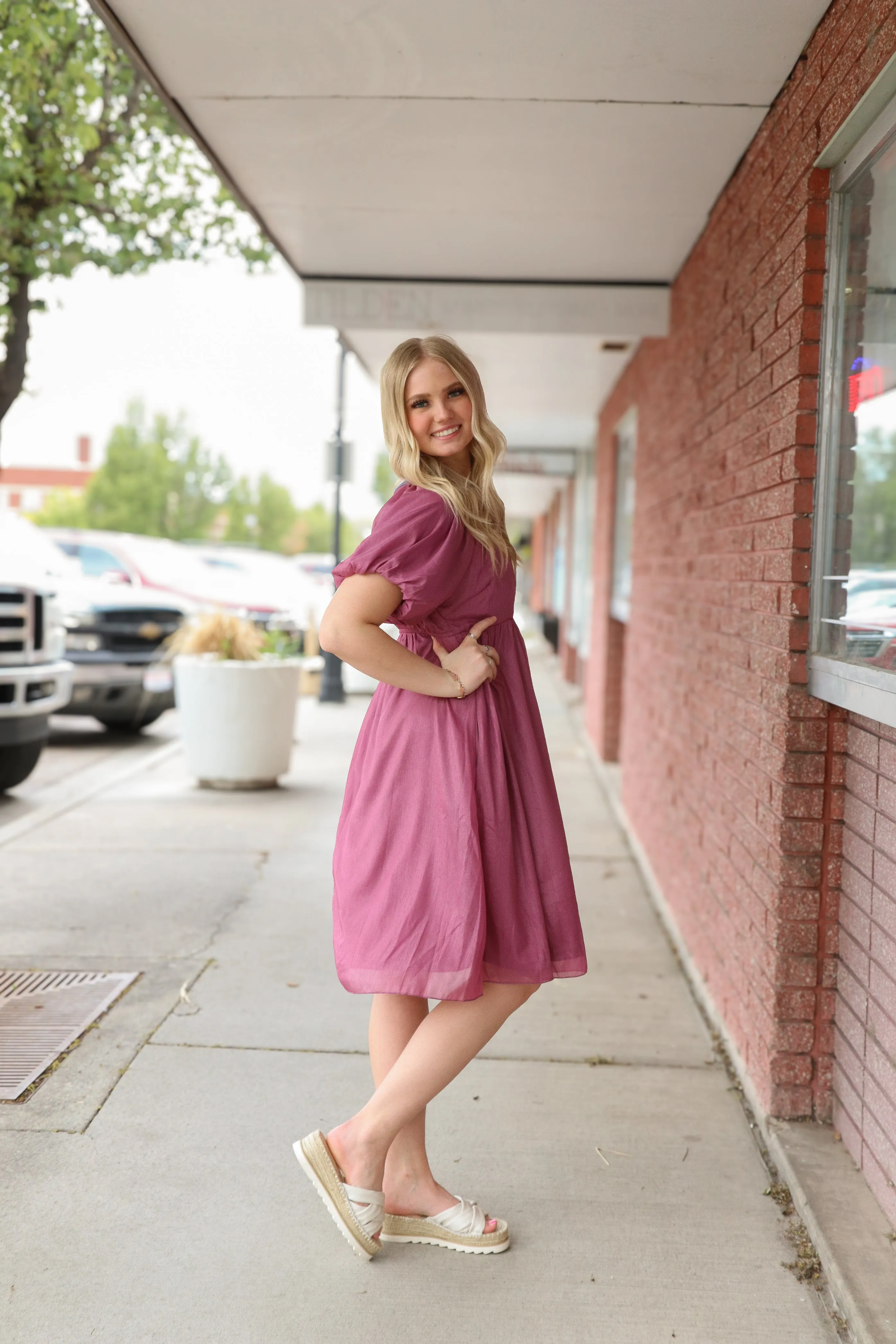 Raquel Dress in Mystic Lilac