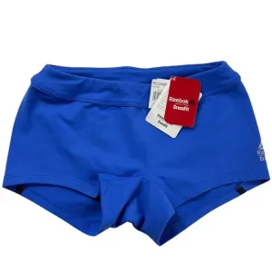 Reebok Crossfit Womens Chase Shorties Blue Black Elastic Waist Pull On XS New