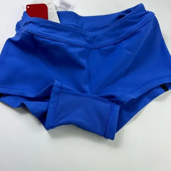 Reebok Crossfit Womens Chase Shorties Blue Black Elastic Waist Pull On XS New