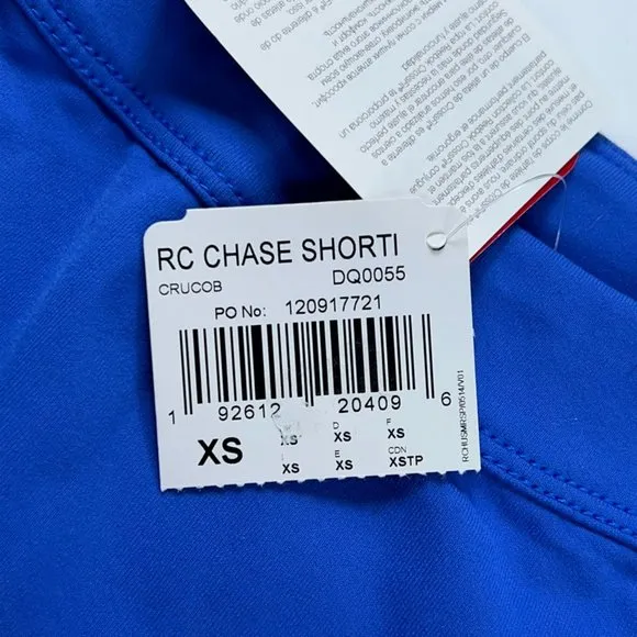 Reebok Crossfit Womens Chase Shorties Blue Black Elastic Waist Pull On XS New