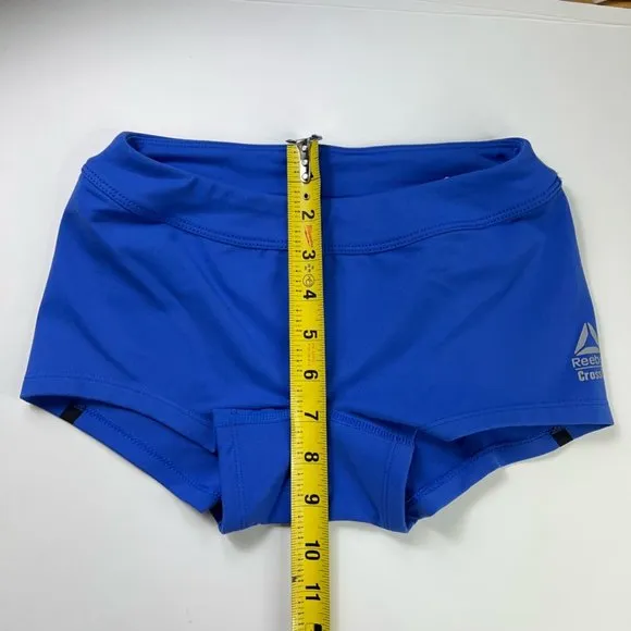 Reebok Crossfit Womens Chase Shorties Blue Black Elastic Waist Pull On XS New