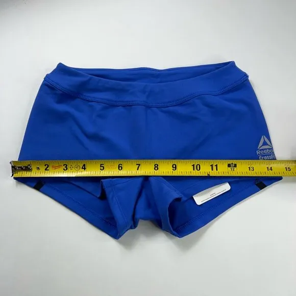 Reebok Crossfit Womens Chase Shorties Blue Black Elastic Waist Pull On XS New