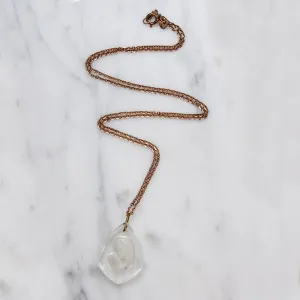 Reverse Carved Crystal Mary & Jesus Pendant