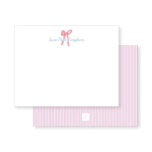Ribbon Notecards // pink   blue