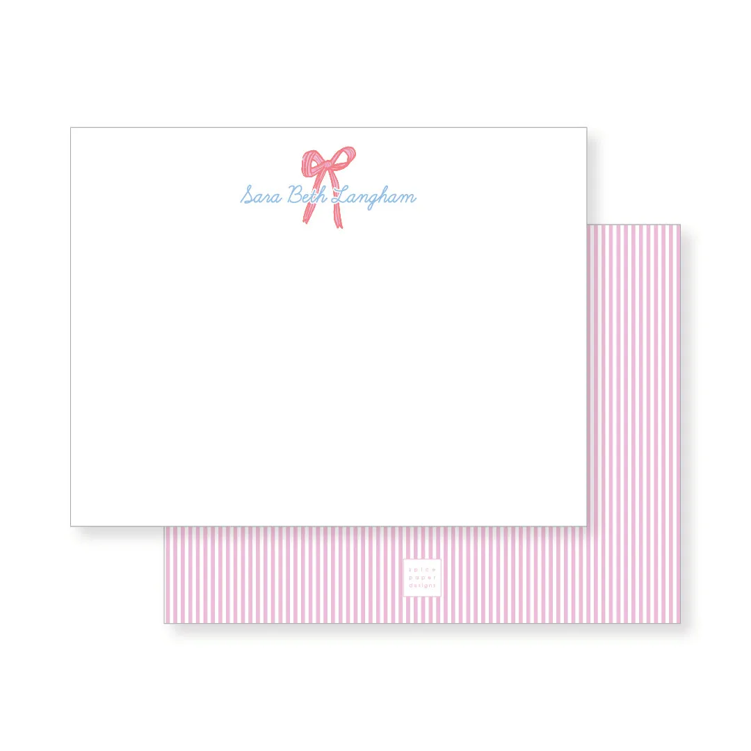Ribbon Notecards // pink   blue