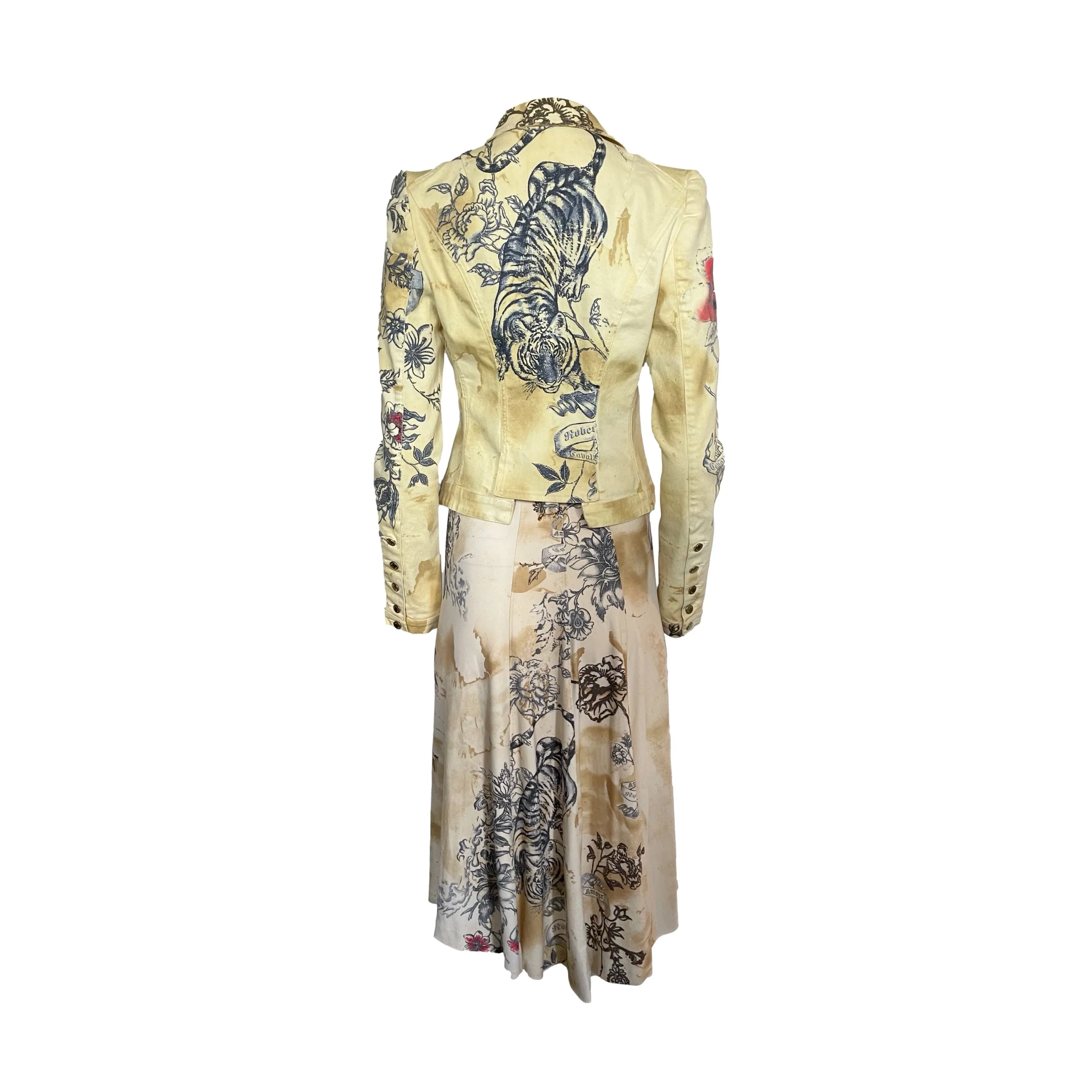 Roberto Cavalli Tattoo Skirt Set