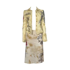 Roberto Cavalli Tattoo Skirt Set
