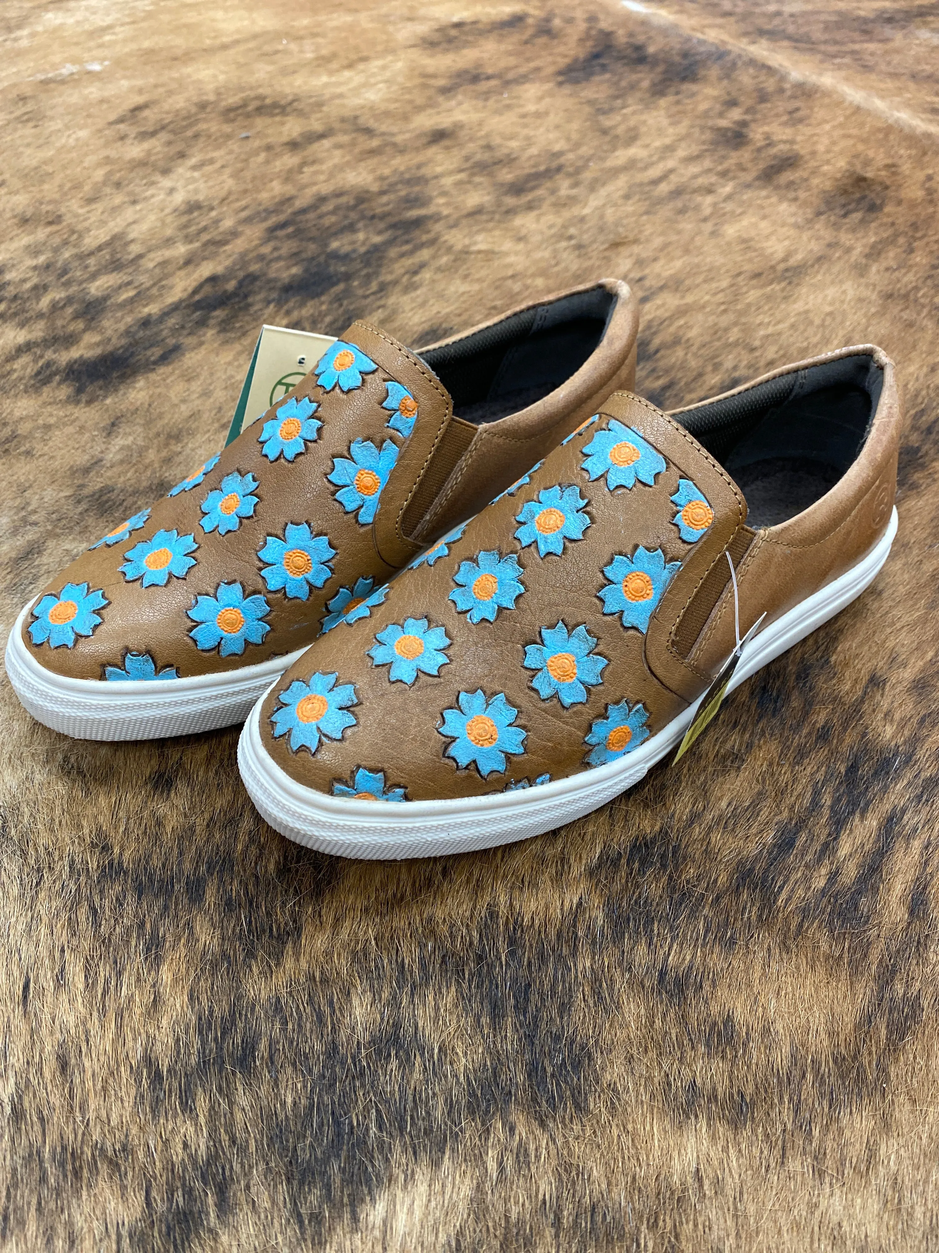 Roper Daisies Leather Slip On