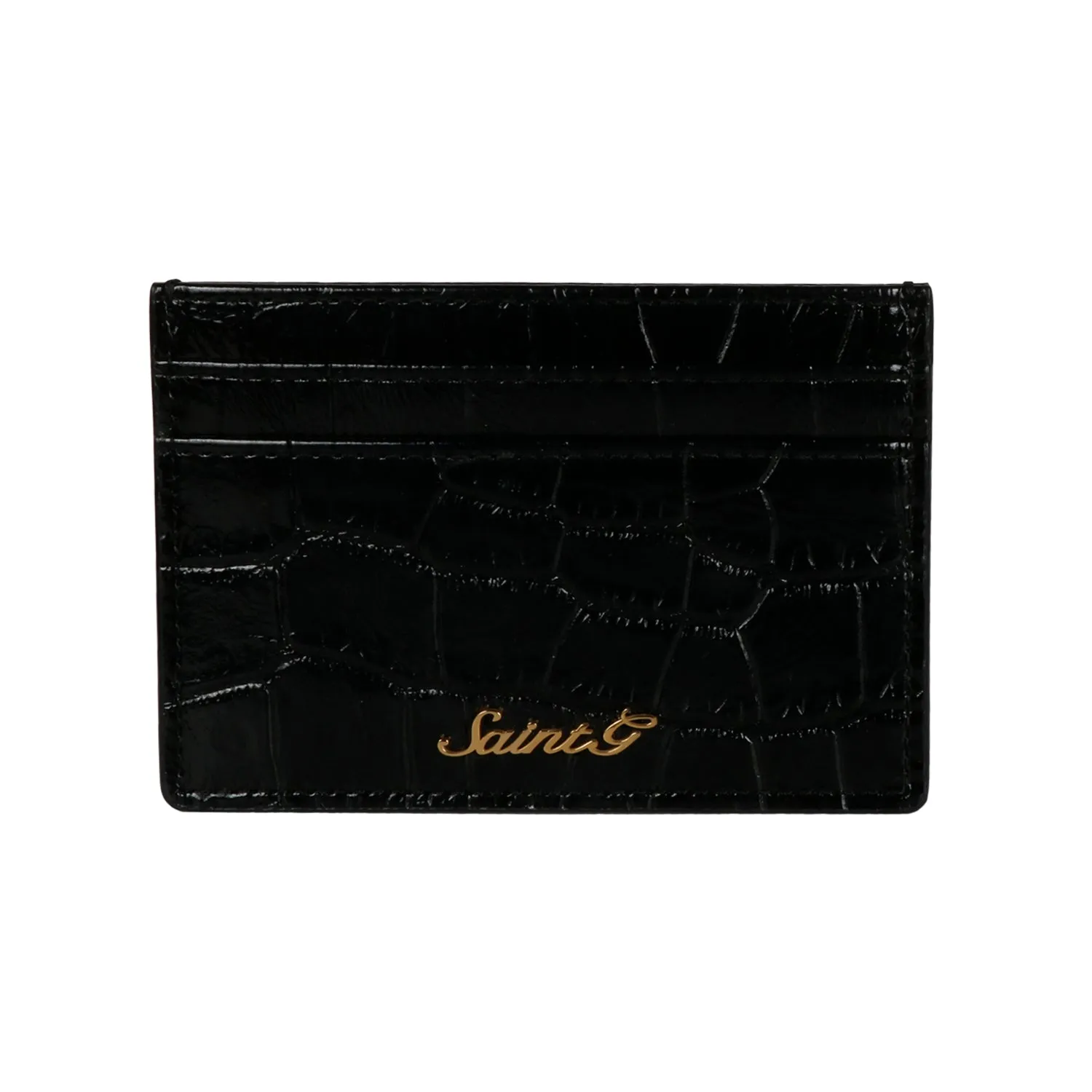Saint Eadred Black Croco Patent Shiny Leather With Set