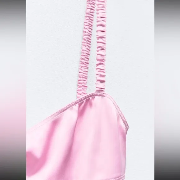Satin effect midi slip dress M