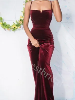 Sexy Halter Sleeveless Shesth Long Prom Dresses,PDS0671