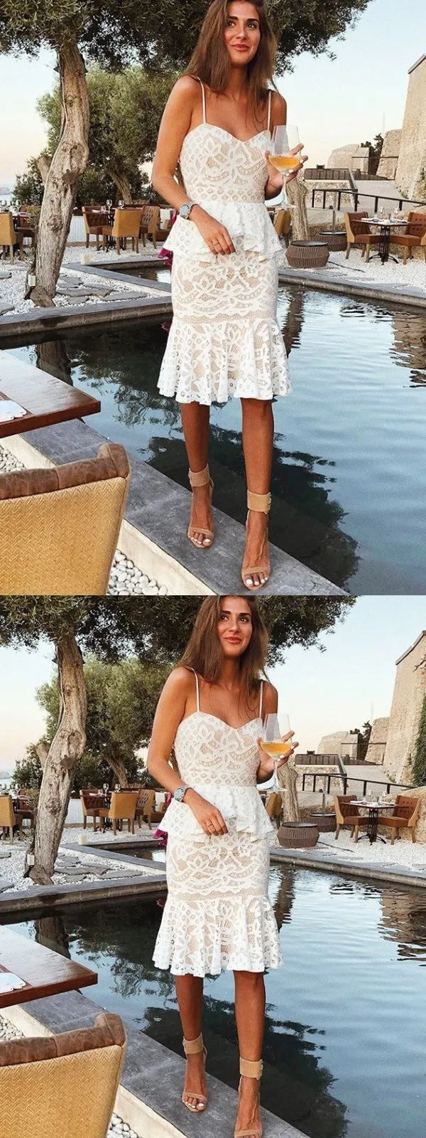 Sheath Spaghetti Straps Lace Homecoming Dress ,Short Prom Dresses,BDY0331