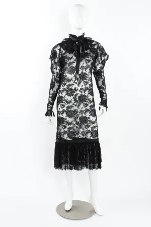 Sheer Lace Bow Dress