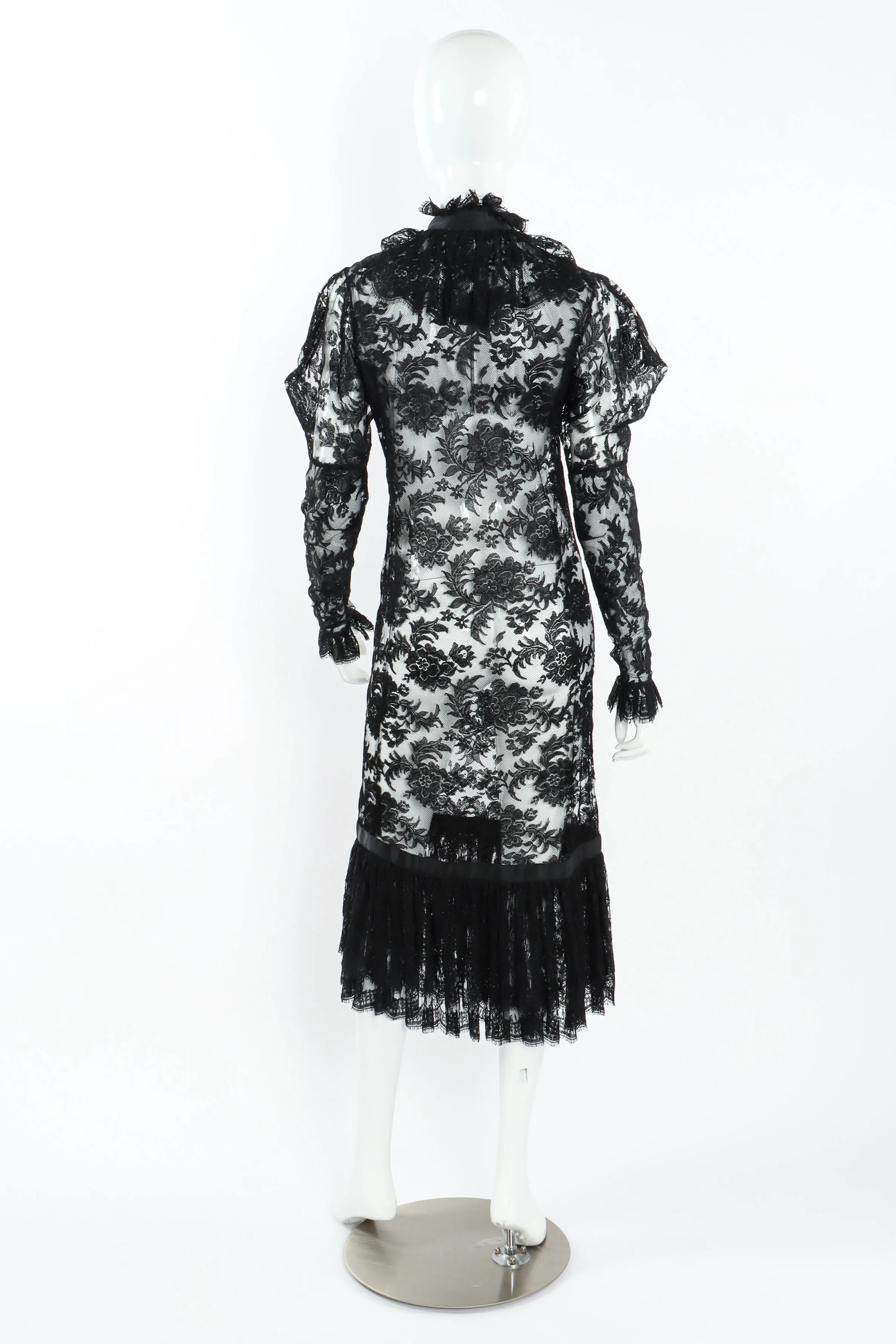 Sheer Lace Bow Dress