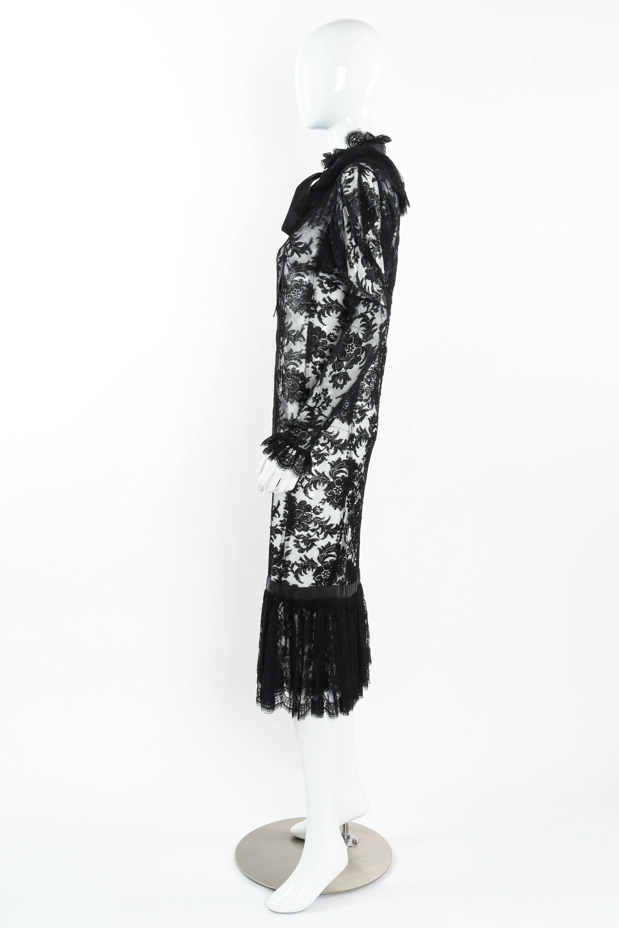 Sheer Lace Bow Dress