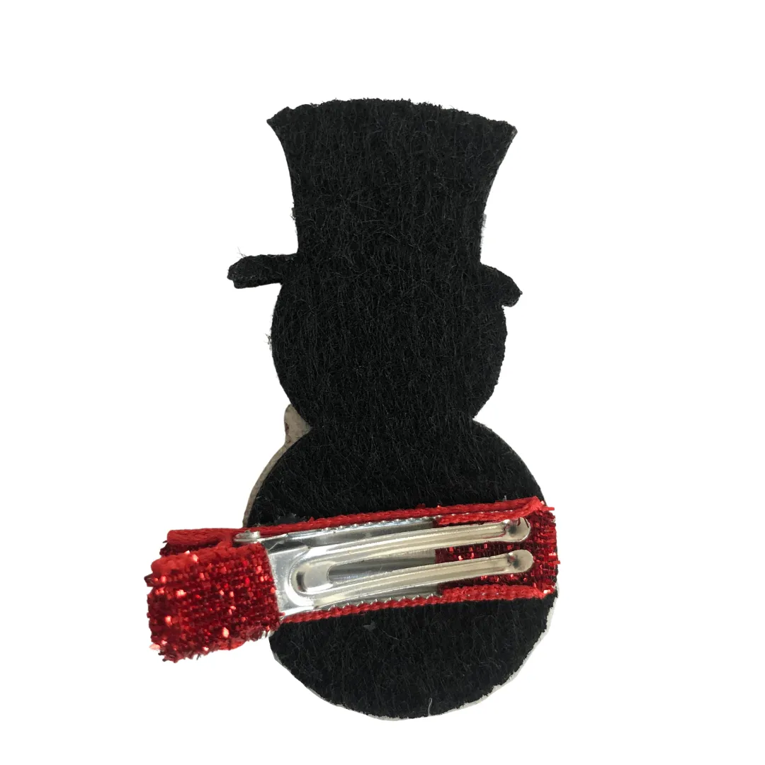 Shiny Snowman Hair Clip
