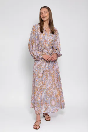 SIMA LONG DRESS MARBELLA HAVANA MILKSHAKE