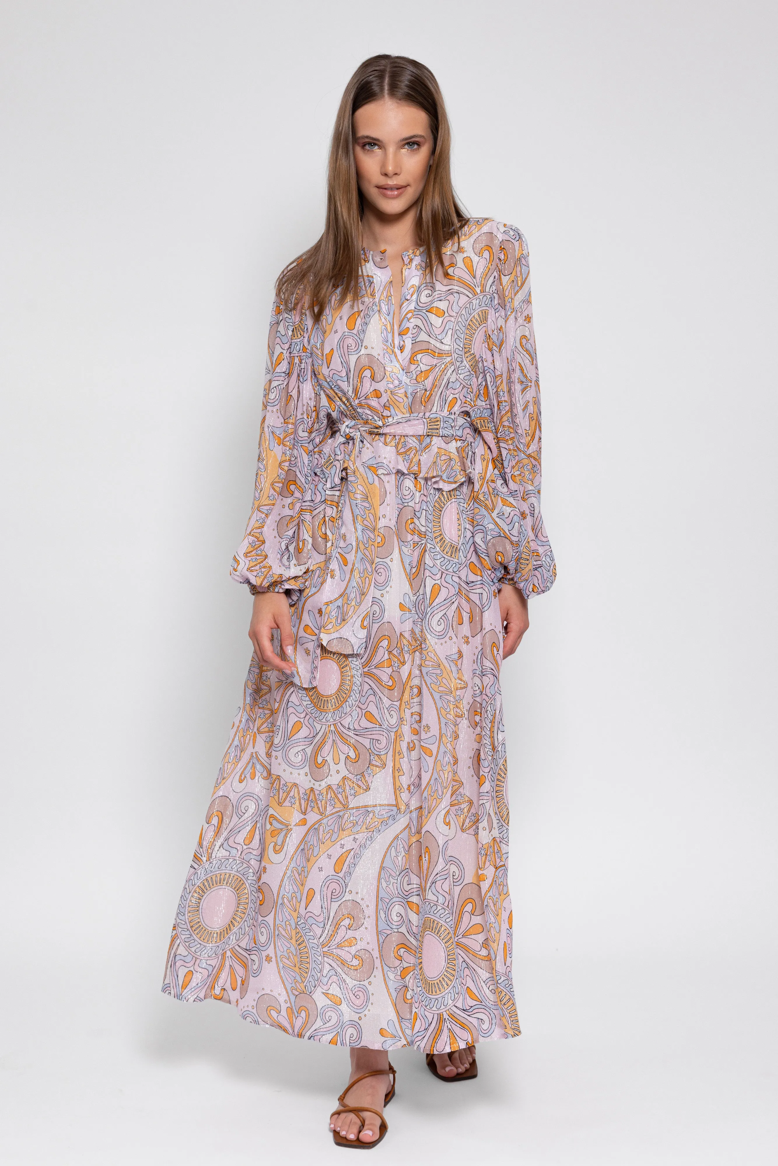 SIMA LONG DRESS MARBELLA HAVANA MILKSHAKE