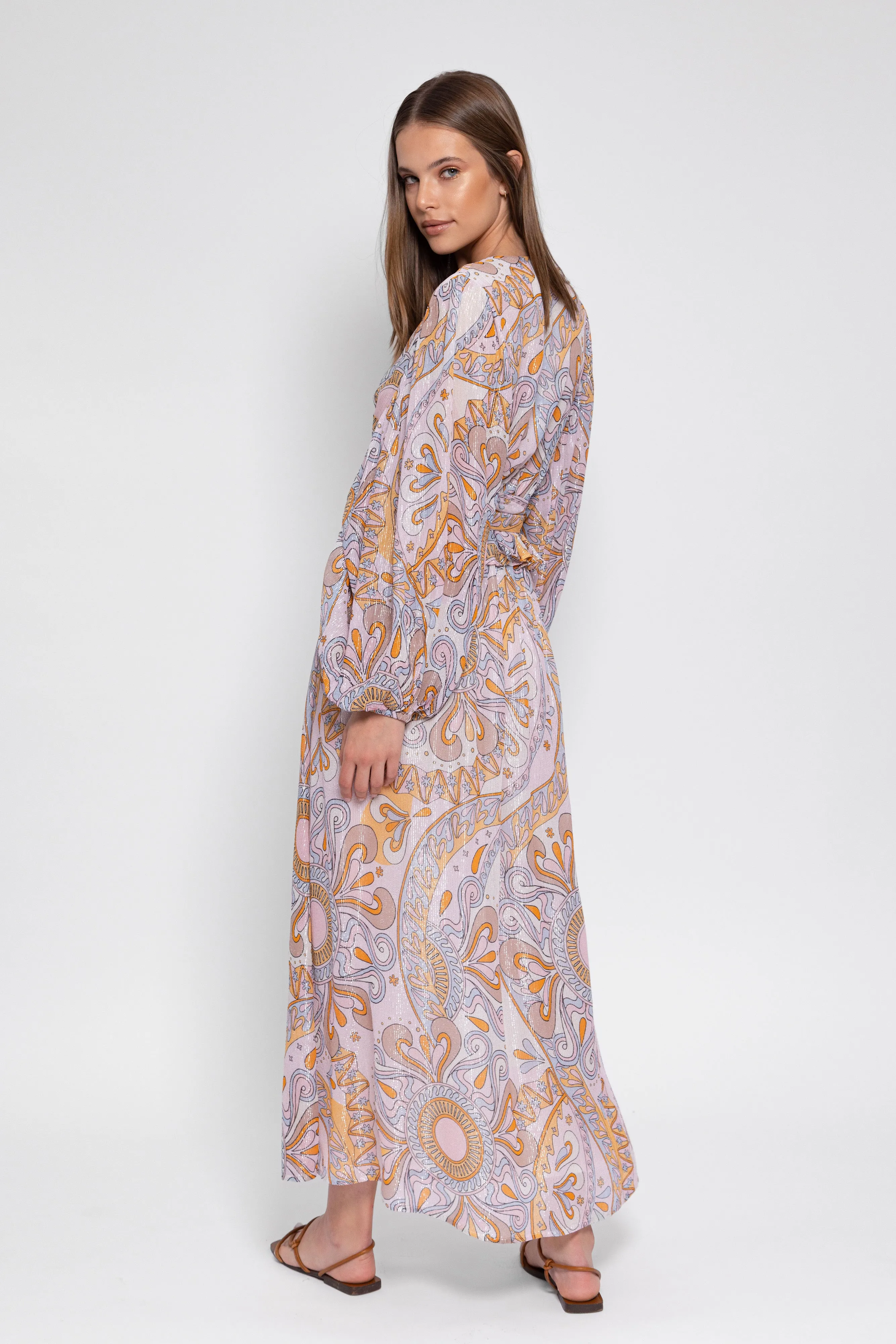 SIMA LONG DRESS MARBELLA HAVANA MILKSHAKE