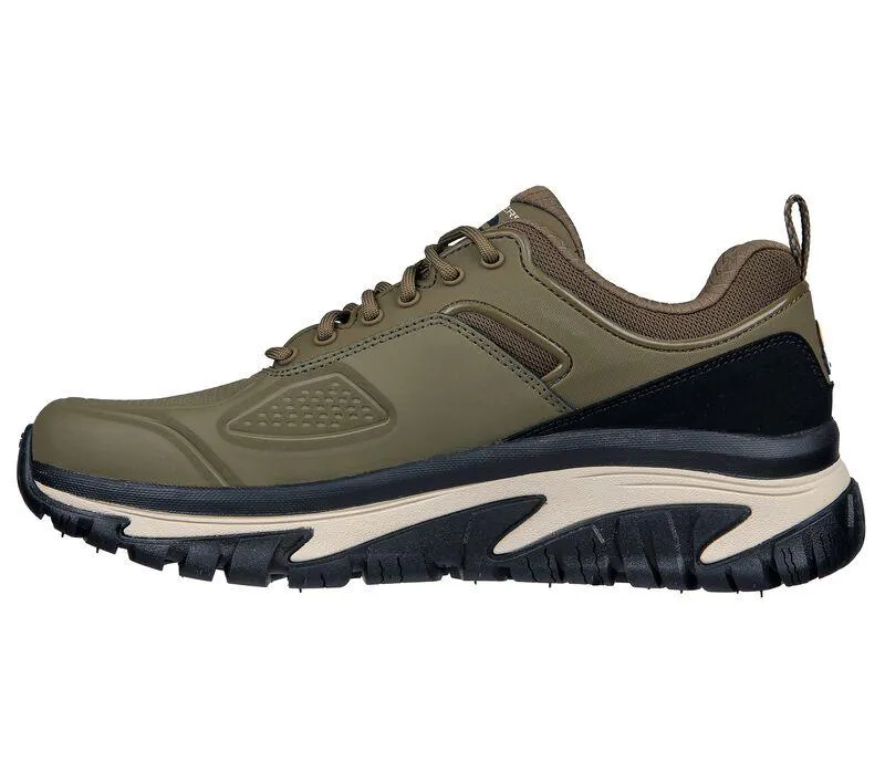 Skechers 237333 Arch Fit Road Walker Recon Sneakers für Herren, weite Passform, Olivgrün/Schwarz