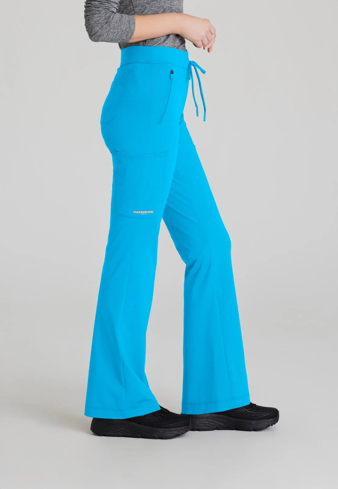 Skechers Slip-Ins Knits SKP656 Glide Knit Flare Scrub Pants Bold Azure
