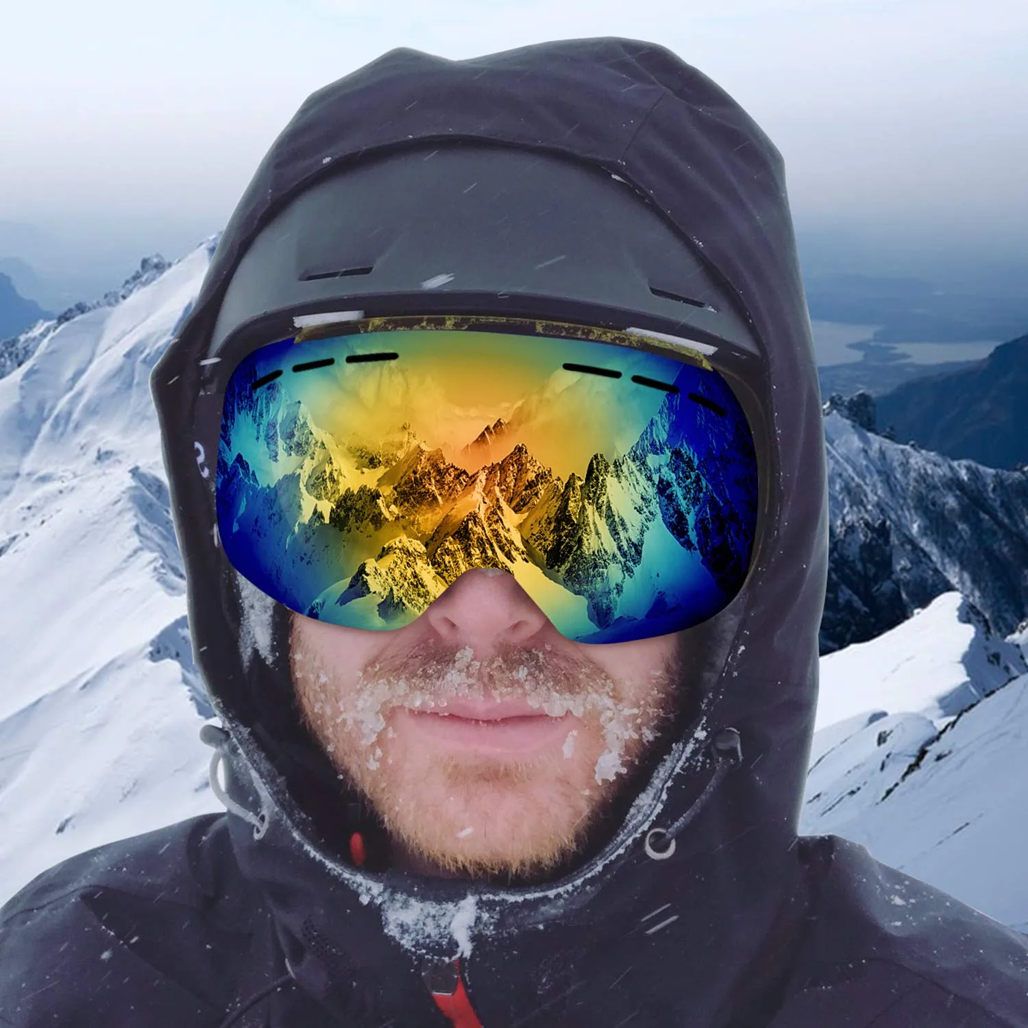 Ski Goggles Anti-Fog UV Protection Frameless