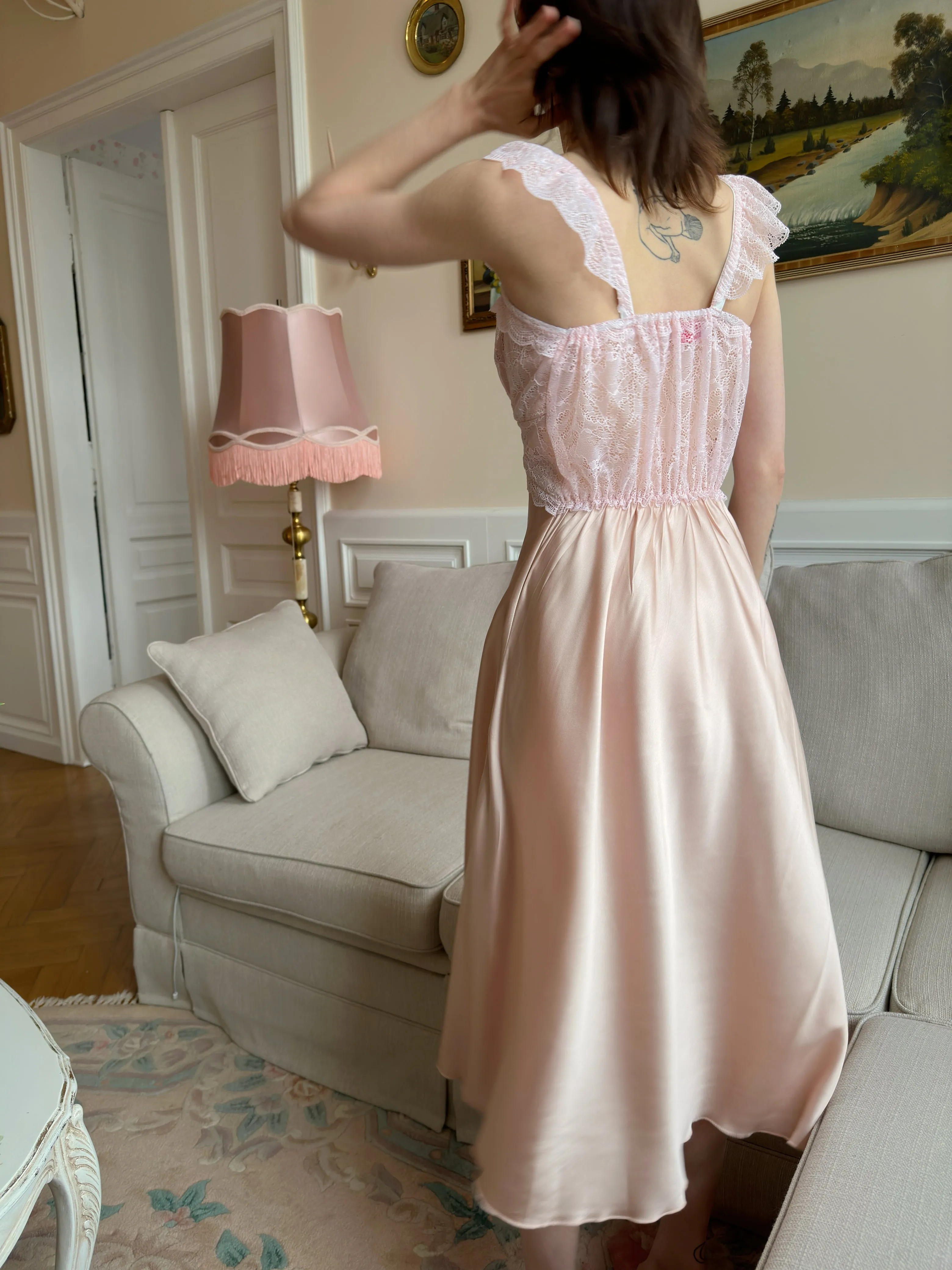 Slip dress in silk