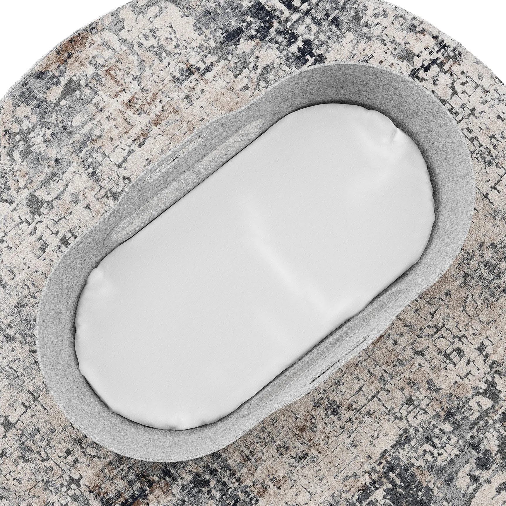 SnüzPod Baskit with Dove Stand in Light Grey