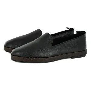 Solwezi : Ladies Leather Shoe in Black Cayak