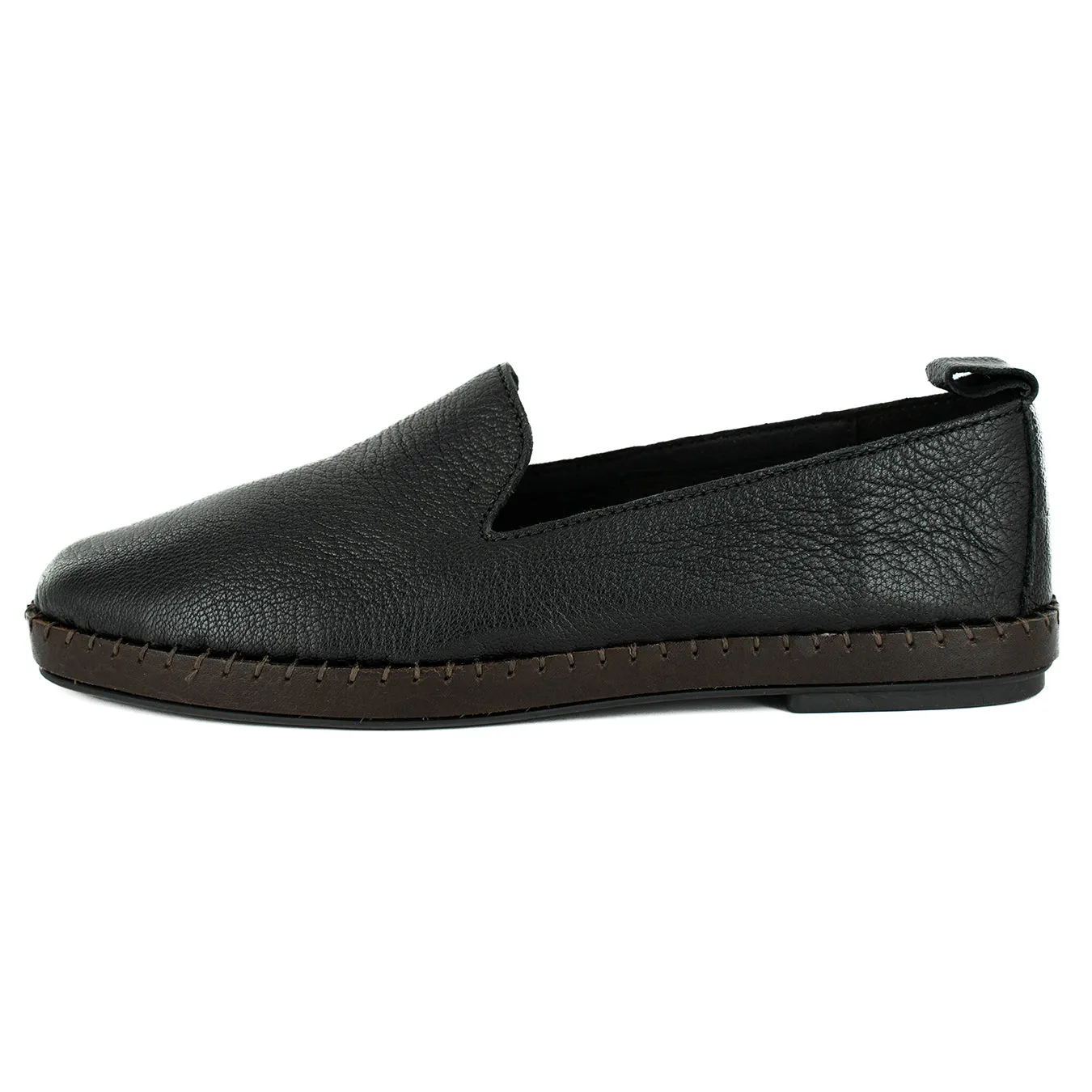 Solwezi : Ladies Leather Shoe in Black Cayak