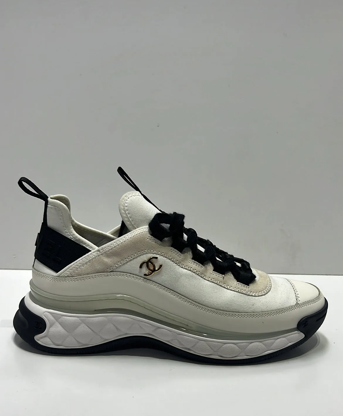 SPORT TRAIL SNEAKER SUEDE/CALFSKIN WHITE/BLACK GHW