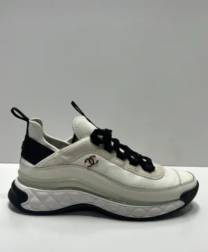 SPORT TRAIL SNEAKER SUEDE/CALFSKIN WHITE/BLACK GHW
