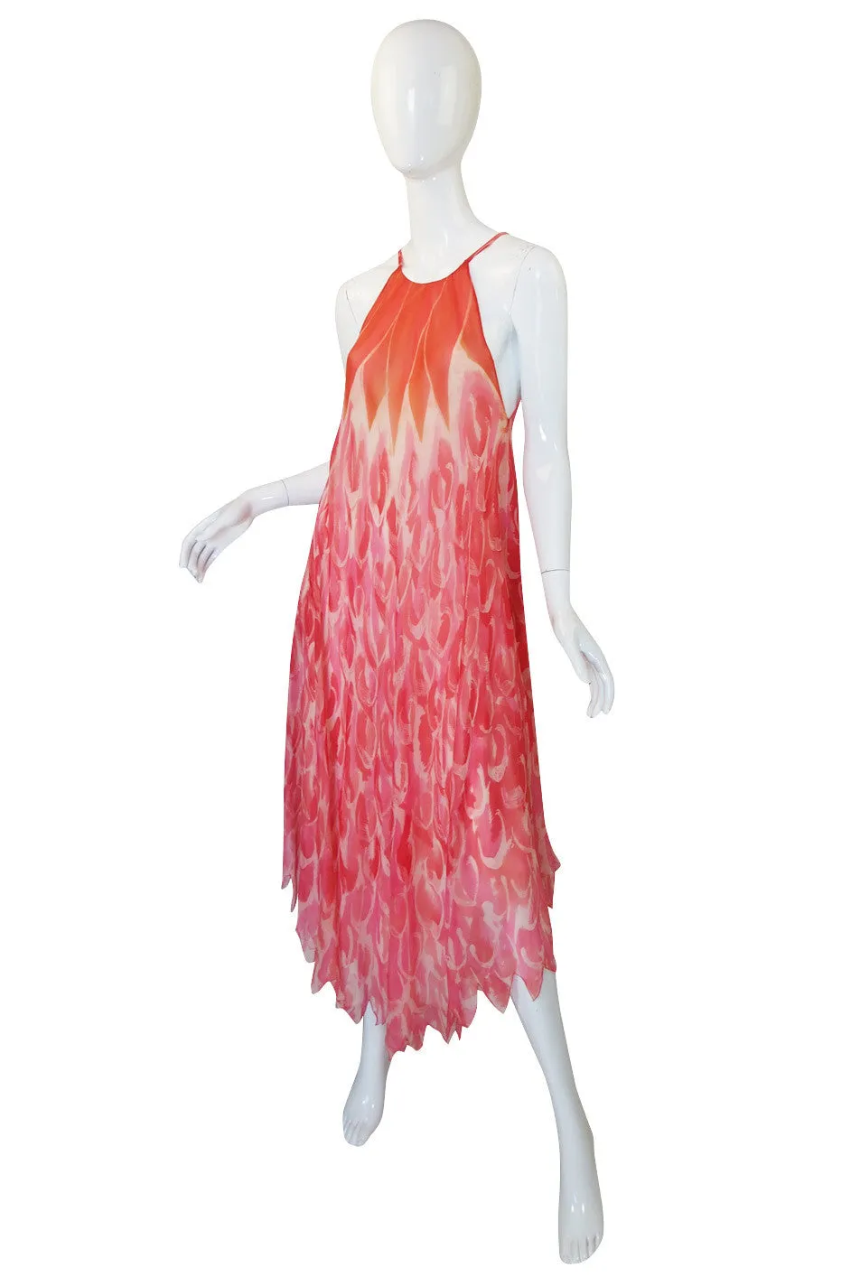 Spring 1975 Petal Hem Oscar De La Renta Dress