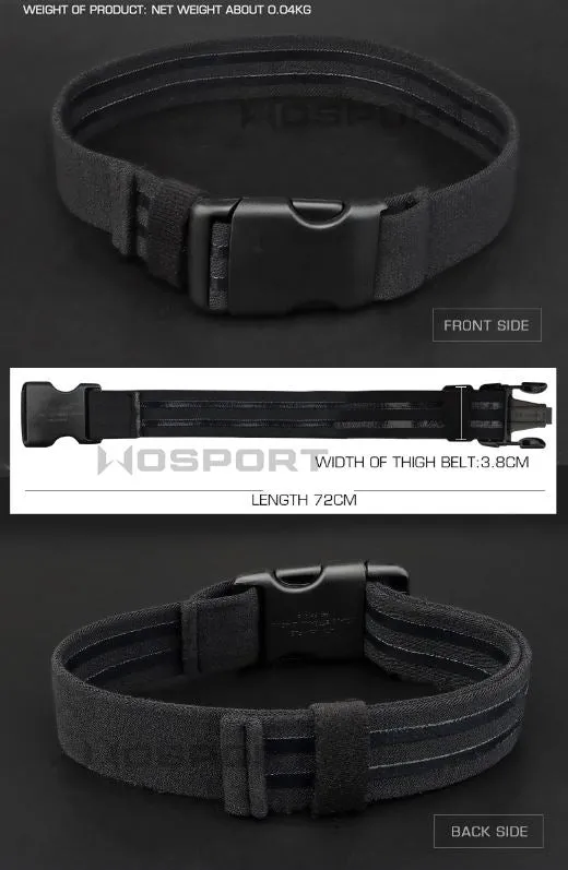 Tactical Elastic Anti-slip Thigh Belt - TAN