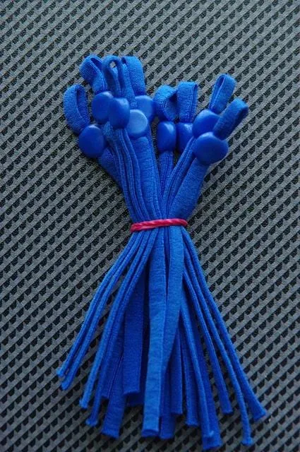 The RAINBOW Collection of colored elastic loops with silicone buckles for sewing masks. Red, Orange, Yellow, Green, Blue and Purple. Ships from Ohio.