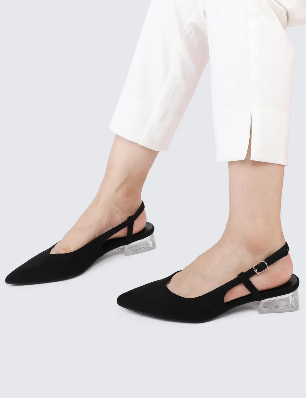 Tikvah Rounded Toe Heels (Black)