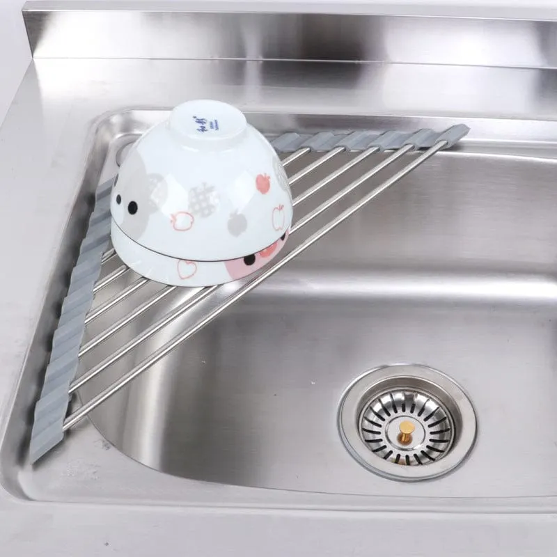 Triangle Sink Drain Dish Drying Rack
