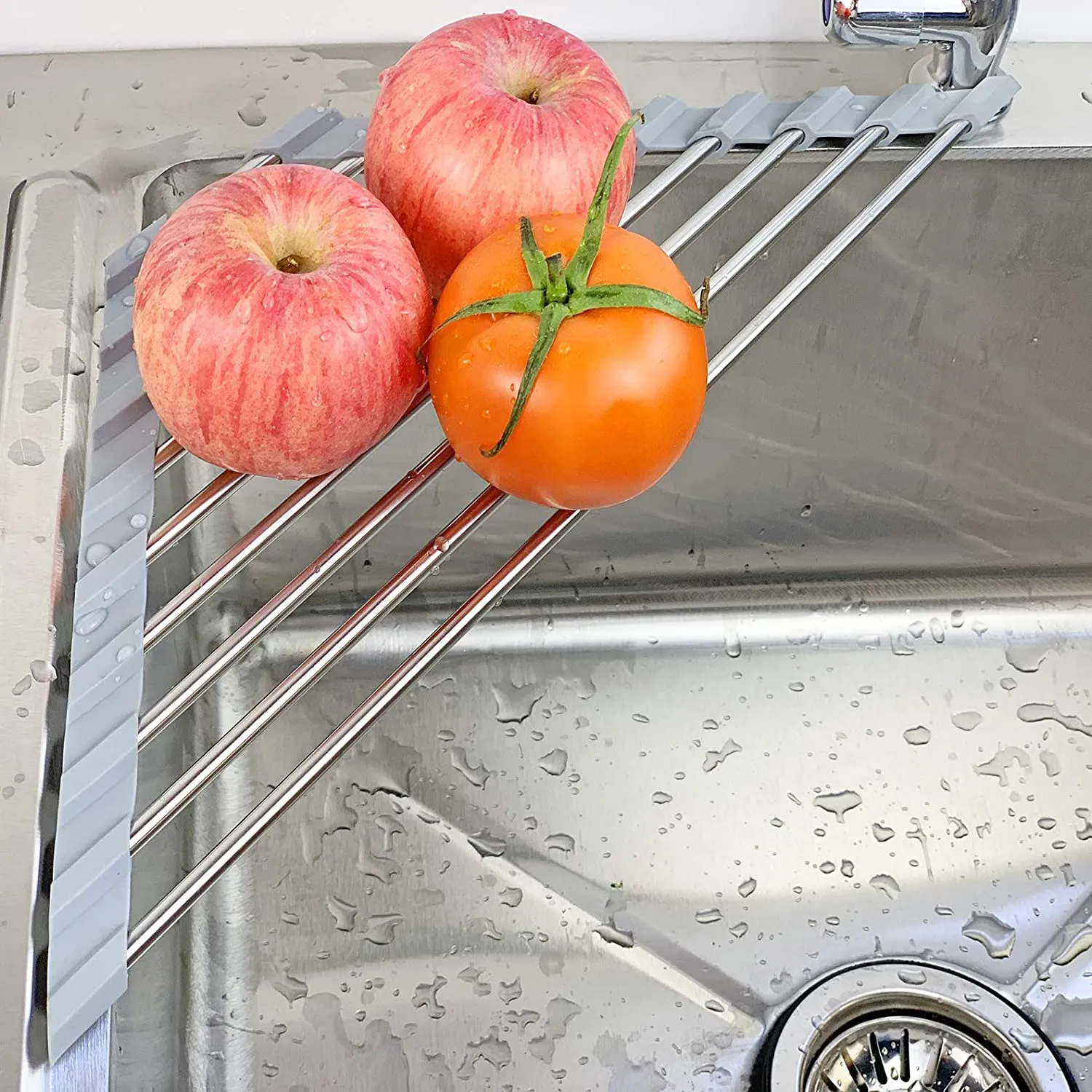 Triangle Sink Drain Dish Drying Rack