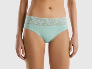 UNDERWEAR WITH LACE IN SUPER STRETCH ORGANIC COTTON