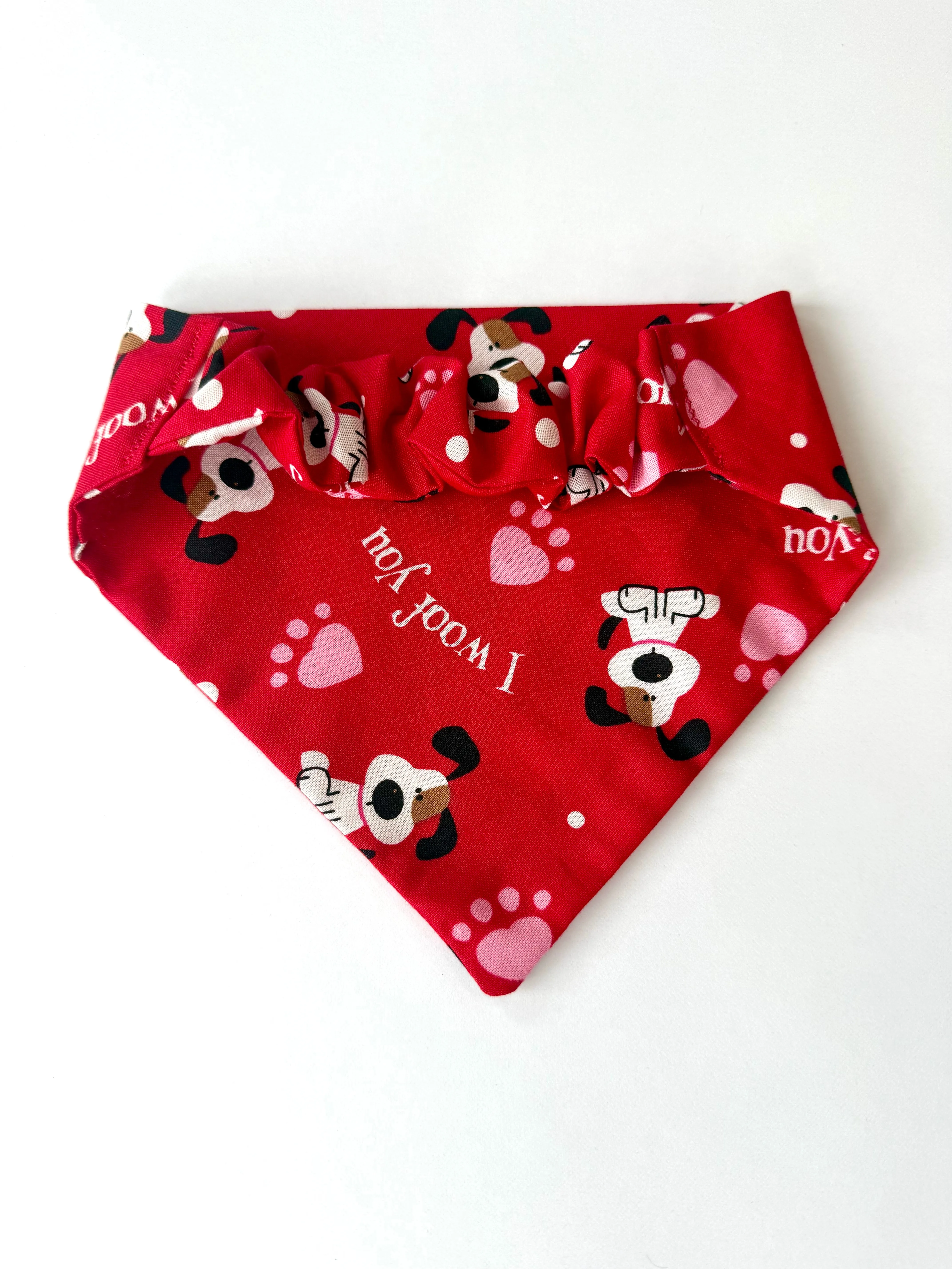 Valentine Scrunchie Dog Bandana