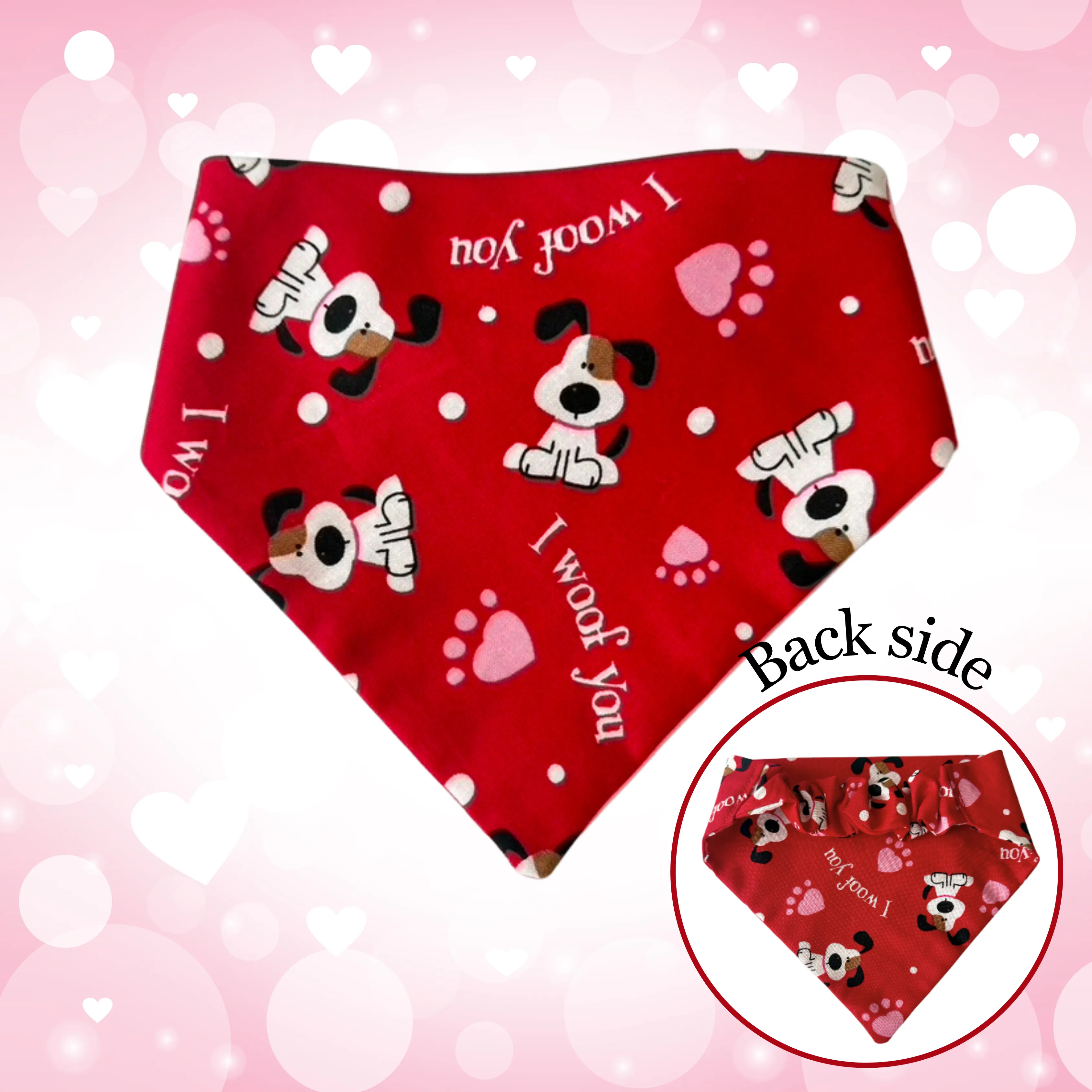 Valentine Scrunchie Dog Bandana