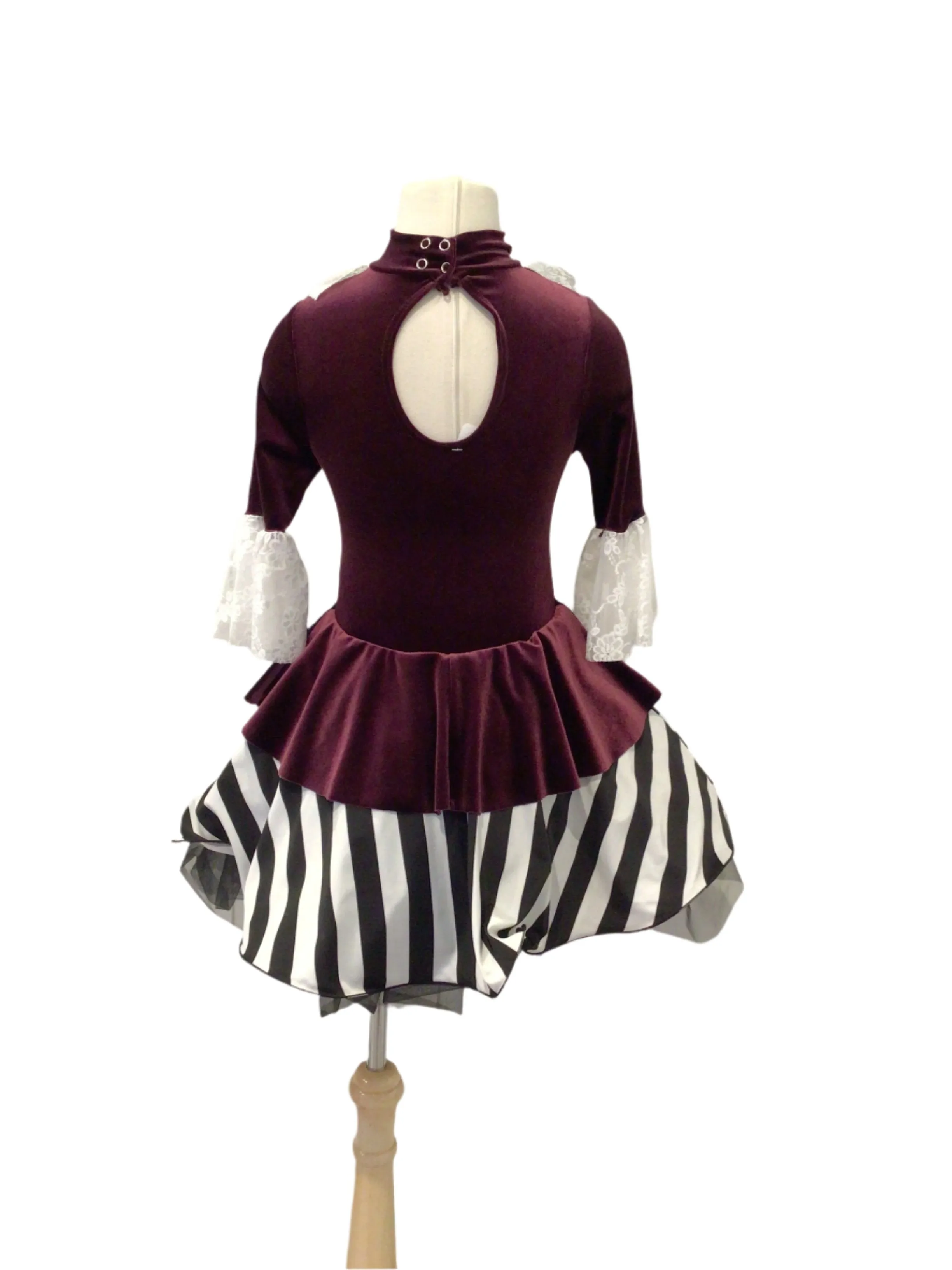 Velvet Long Sleeve Maroon Dress