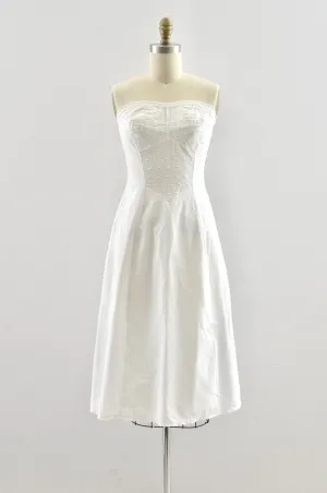 Vintage 1950s Strapless Cotton Slip