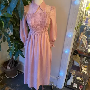 Vintage 70s Mindy Malone union made sparkle maxi dress // Sz Small  (ht2403)