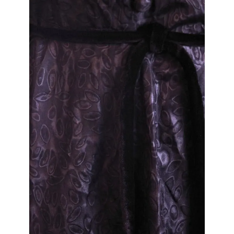 Vintage Black Moiré Dress Huge Sleeves Late  1930S 36-28-FREE