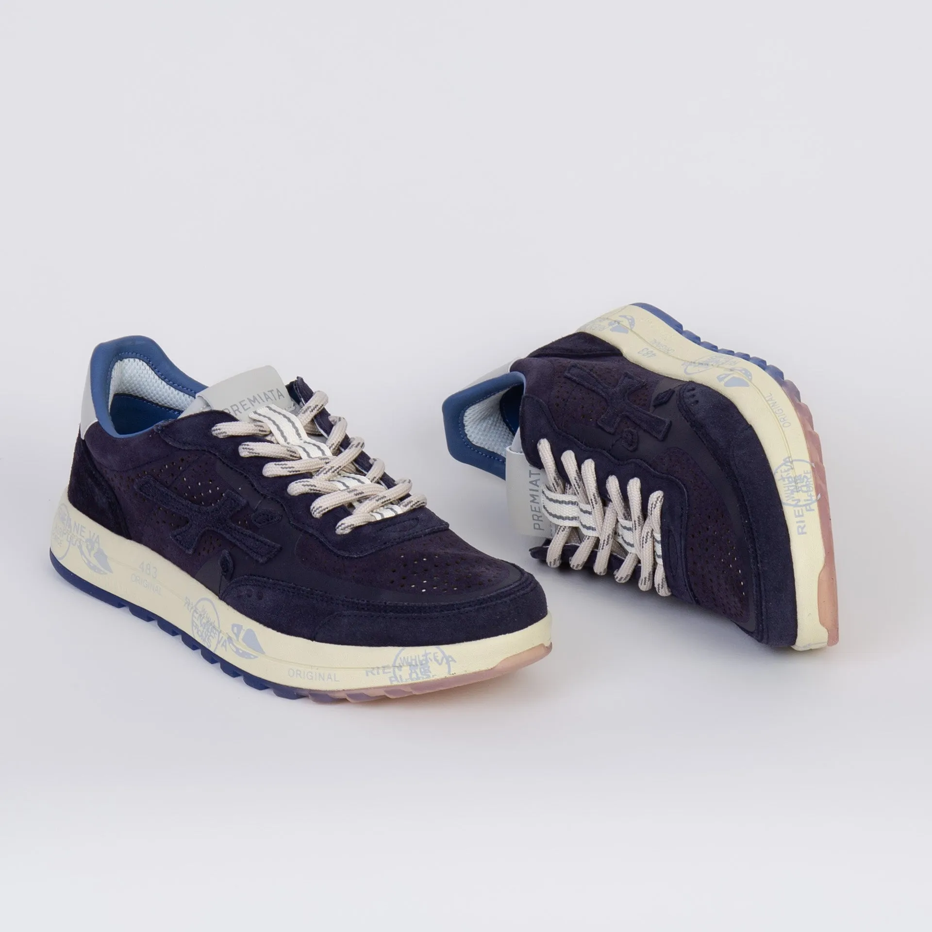 WHITE PREMIATA SNEAKERS NOUS 7222