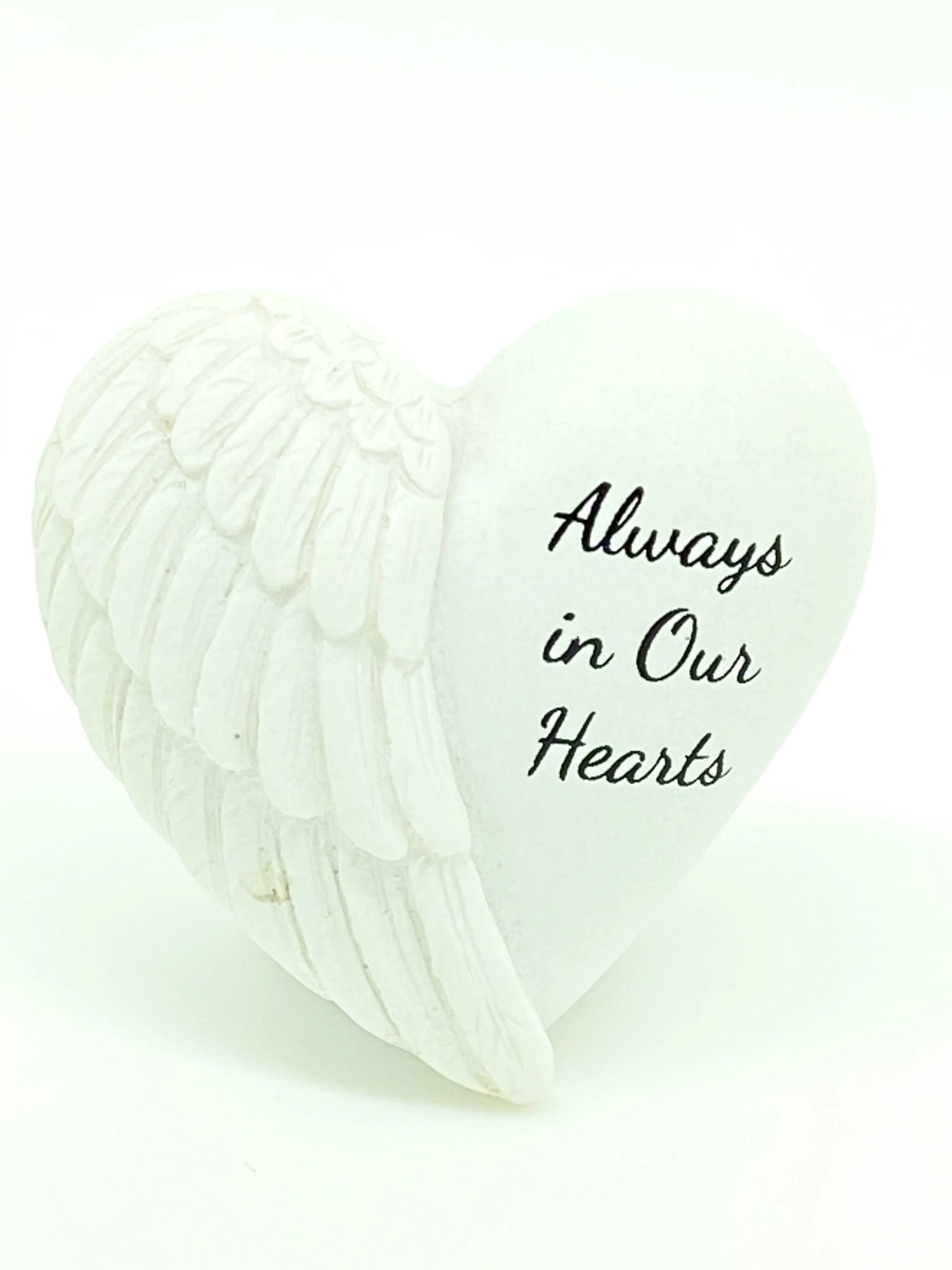 Winged Heart Memorial Keepsake "Always on Our Hearts"
